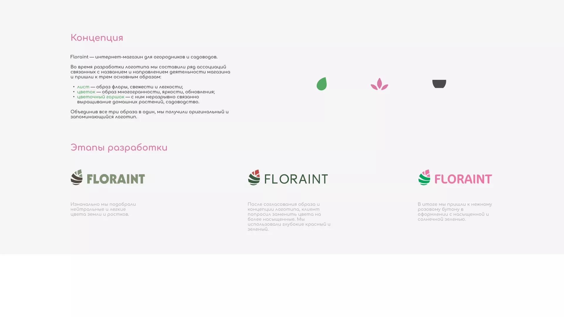 Создание логотипа и интернет-магазина «FLORAINT» в Ступино