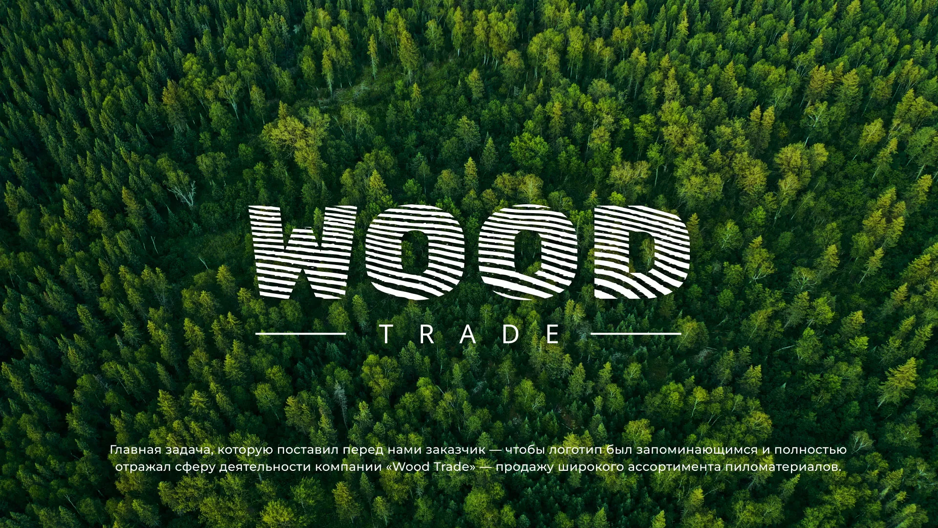 Разработка логотипа для компании «Wood Trade» в Ступино