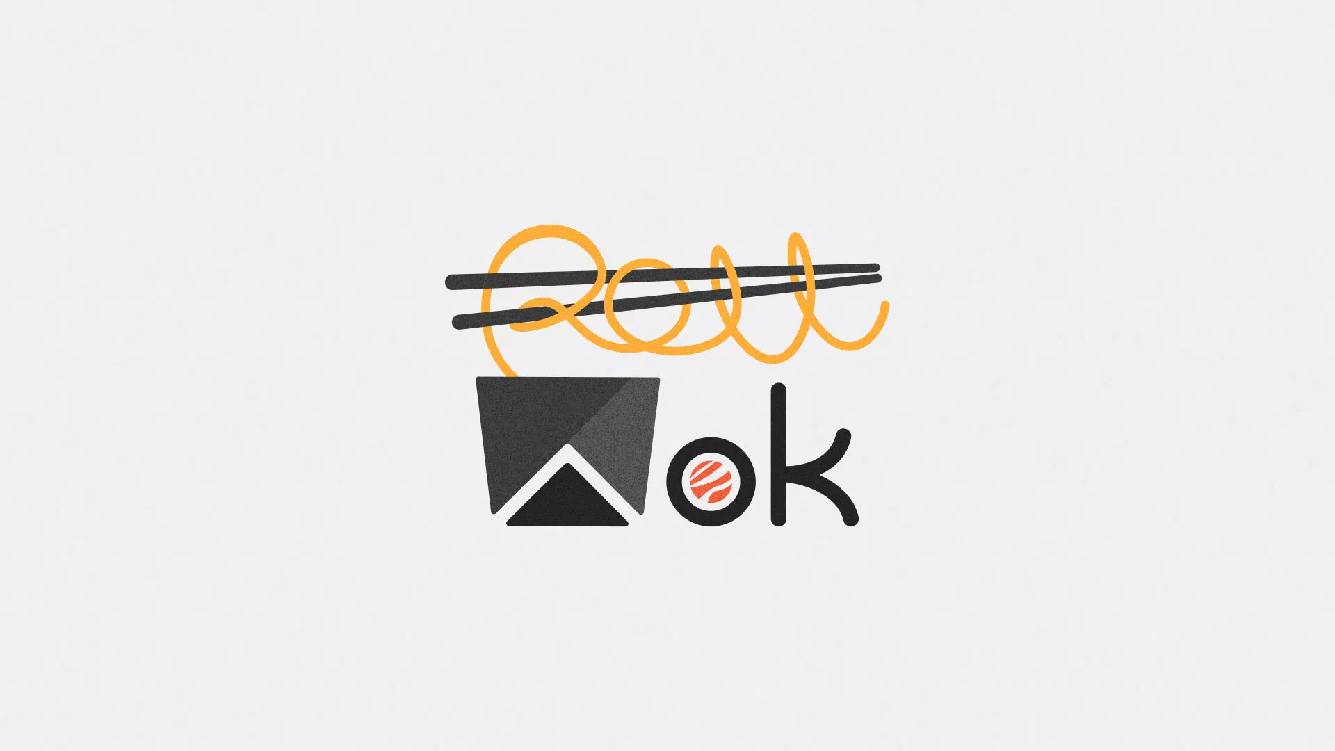 Разработка логотипа суши-бара «Roll Wok Club» в Ступино